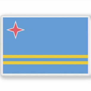 Flagge von Aruba Aufkleber