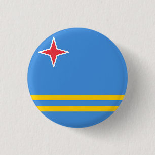 Flagge von Aruba Button