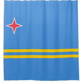 Flagge von Aruba Duschvorhang