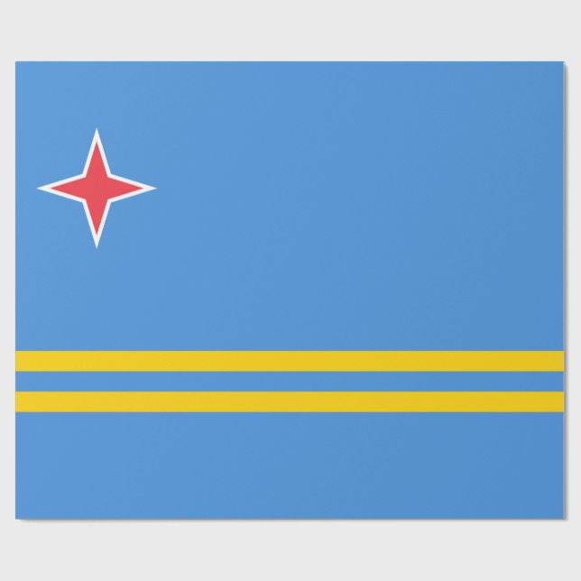 Flagge von Aruba Geschenkpapier (Flach)