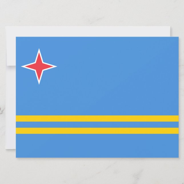 Flagge von Aruba Karte (Vorderseite)