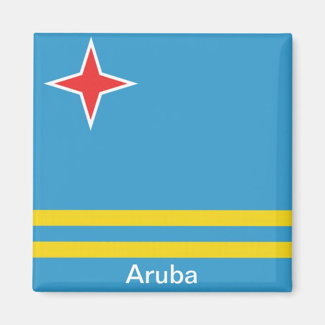 Flagge von Aruba Magnet (Vorne)