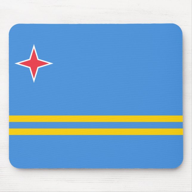 Flagge von Aruba Mousepad (Vorne)