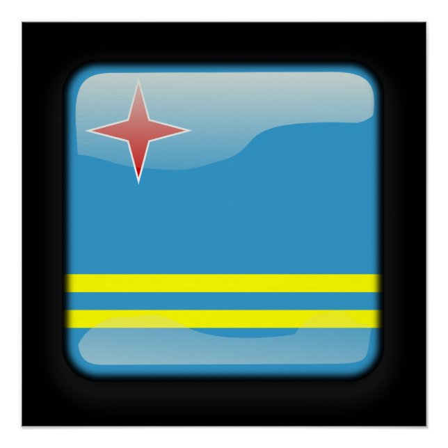 Flagge von Aruba Poster (Vorderseite)