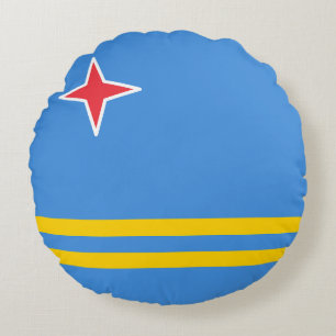 Flagge von Aruba Rundes Kissen