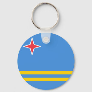 Flagge von Aruba Schlüsselanhänger