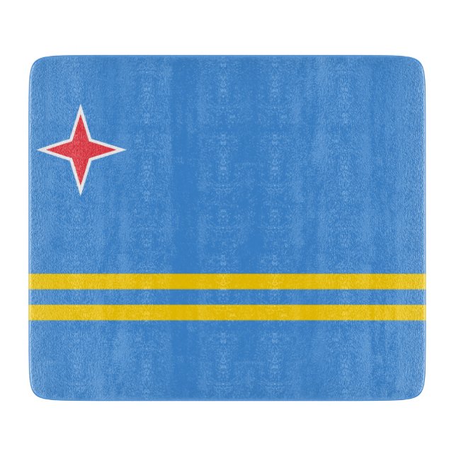 Flagge von Aruba Schneidebrett (Vorderseite)