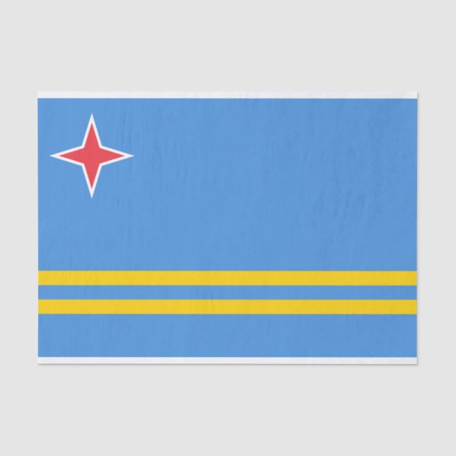 Flagge von Aruba Seidenpapier (Vorderseite)