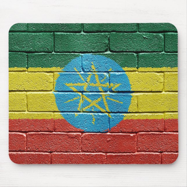 Flagge von Äthiopien Mousepad (Vorne)