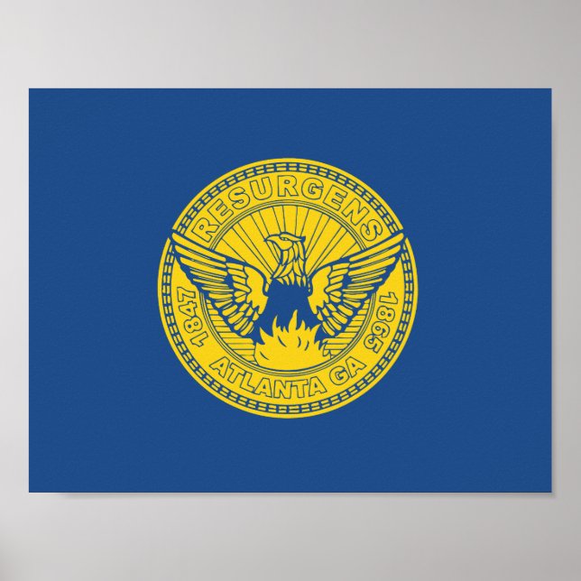 Flagge von Atlanta, Georgia Poster (Vorne)