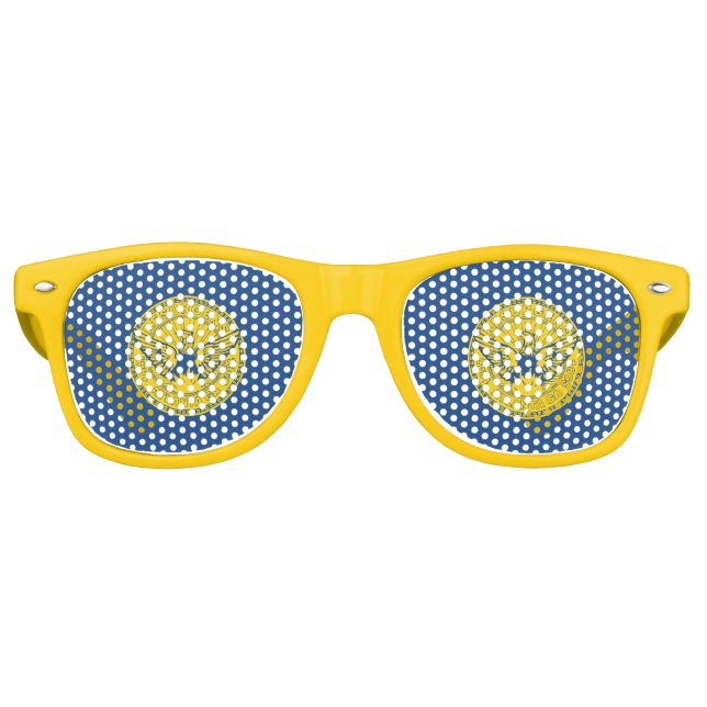 Flagge von Atlanta, Georgia Retro-Sonnenbrille Partybrille (Vorderseite)