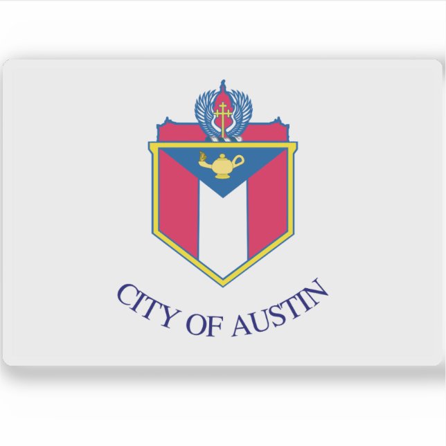 Flagge von Austin, Texas Aufkleber (Vorderseite)
