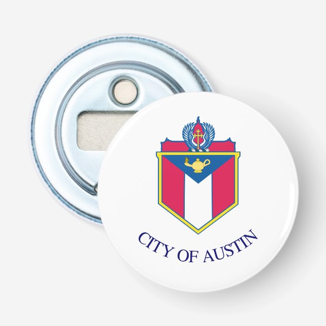 Flagge von Austin, Texas Flaschenöffner (Vorderseite)