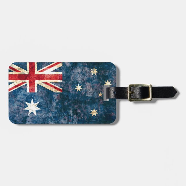 Flagge von Australien Gepäckanhänger (Vorderseite horizontal)