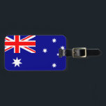 Flagge von Australien-Gepäckanhänger mit Lederband Gepäckanhänger<br><div class="desc">Flagge von Australien-Gepäckanhänger mit Lederband</div>
