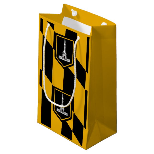 Flagge von Baltimore, Maryland Kleine Geschenktüte (Vorderseite Schrägansicht)