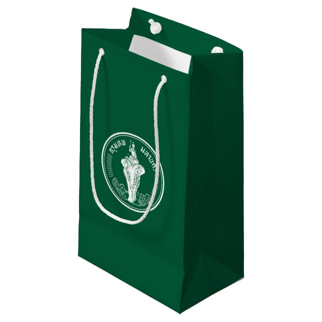 Flagge von Bangkok, Thailand kleine Geschenktasche Kleine Geschenktüte (Vorderseite Schrägansicht)