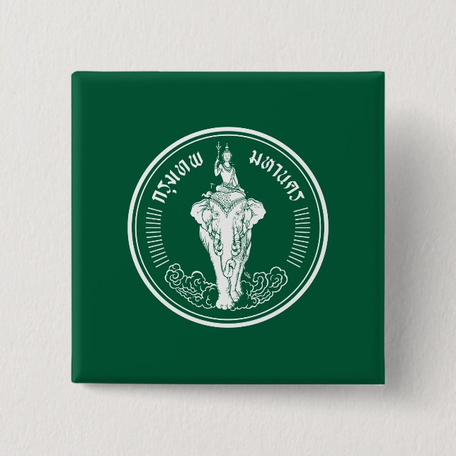Flagge von Bangkok, Thailand Pinback Button (Vorderseite)