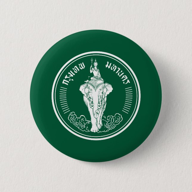 Flagge von Bangkok, Thailand Pinback Button (Vorderseite)