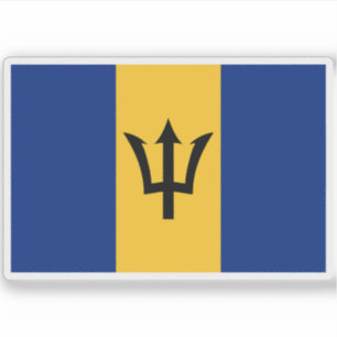Flagge von Barbados Aufkleber