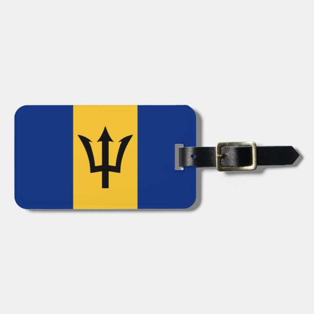 Flagge von Barbados Easy ID Persönlich Gepäckanhänger (Vorderseite horizontal)