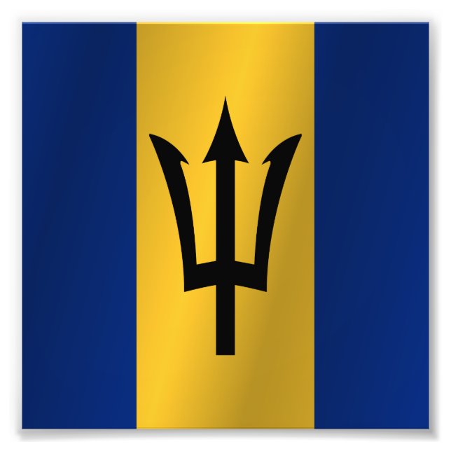 Flagge von Barbados Fotodruck (Vorne)