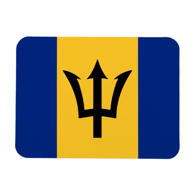 Flagge von Barbados Magnet (Horizontal)