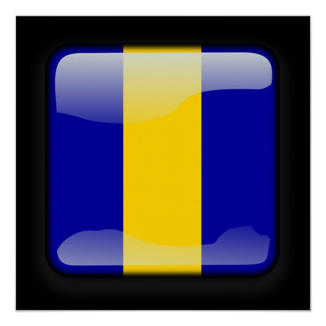 Flagge von Barbados Poster (Vorderseite)