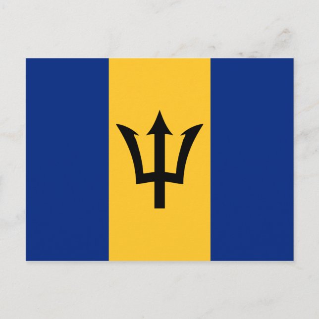 Flagge von Barbados Postkarte (Vorderseite)