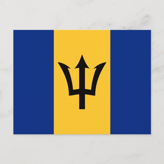 Flagge von Barbados Postkarte (Vorderseite)