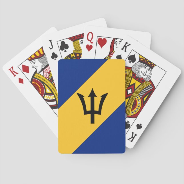 Flagge von Barbados Spielkarten (Rückseite)