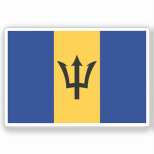 Flagge von Barbados Vinyl-Sticker nach Maß Aufkleber