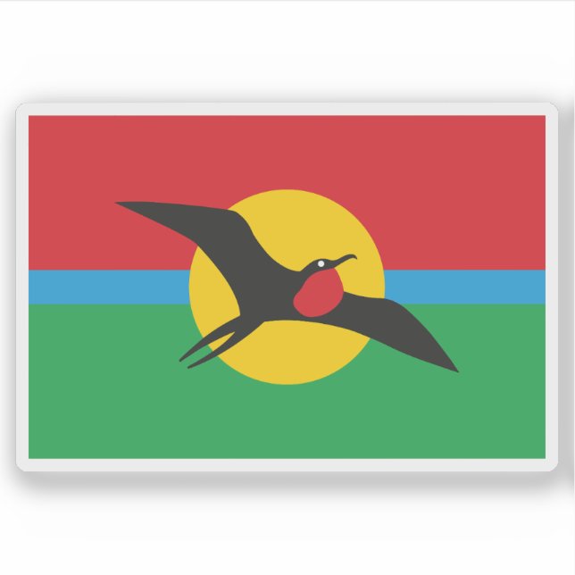 Flagge von Barbuda, Antigua und Barbuda Aufkleber (Vorderseite)
