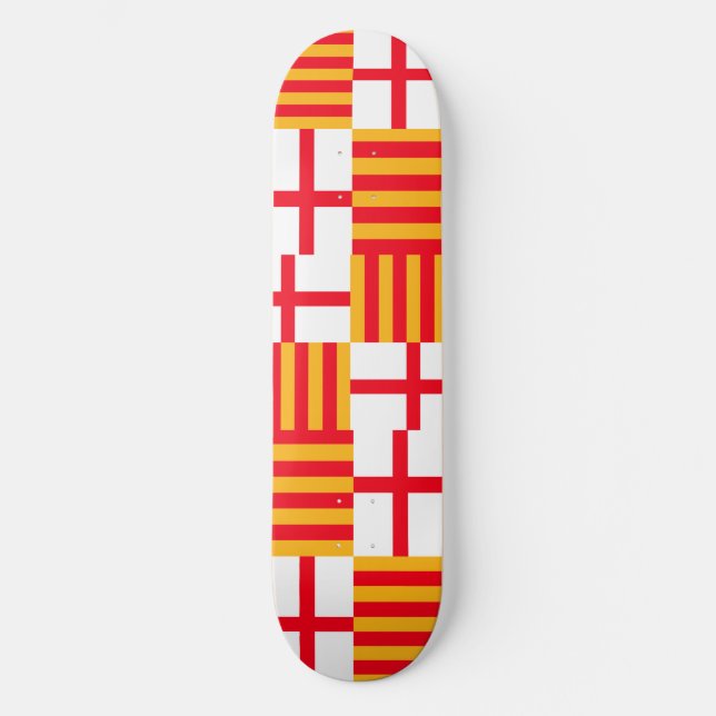 Flagge von Barcelona Skateboard (Vorderseite)