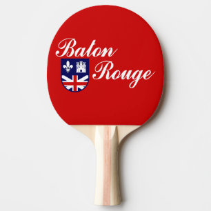 Flagge von Baton Rouge, Louisiana Ping Pong Paddle Tischtennis Schläger