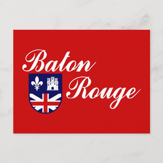 Flagge von Baton Rouge, Louisiana Postkarte (Vorderseite)