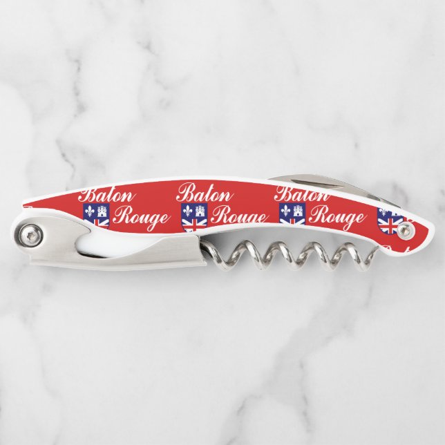 Flagge von Baton Rouge, Louisiana Waiter's Corksch Kellnermesser (Vorderseite)