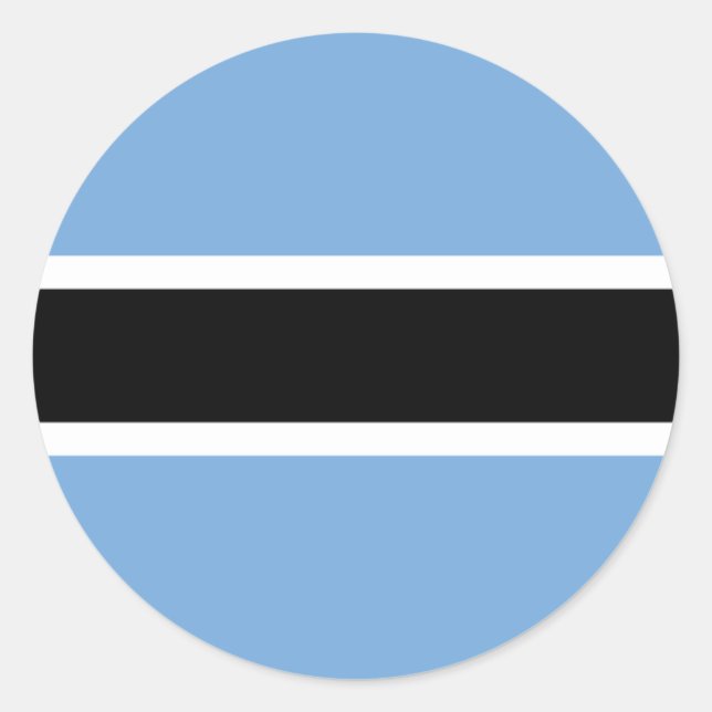 Flagge von Batswana, Flagge Botsuanas Runder Aufkleber (Vorderseite)