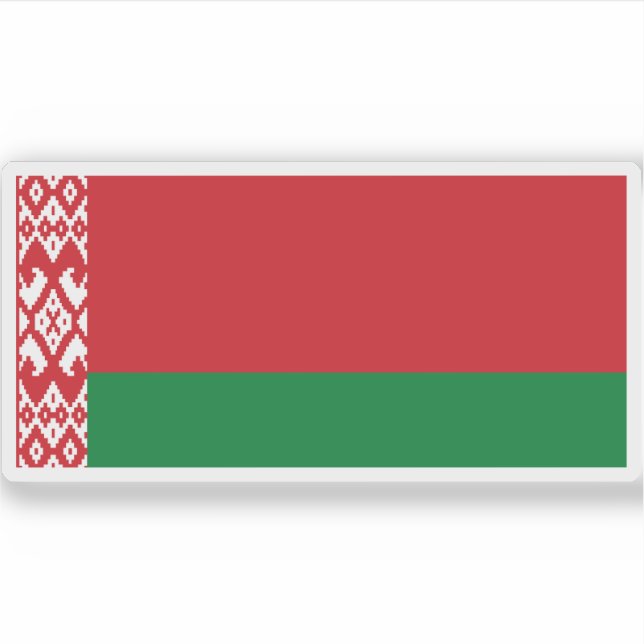 Flagge von Belarus Aufkleber (Vorderseite)