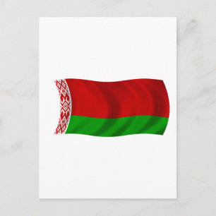 Flagge von Belarus Postkarte