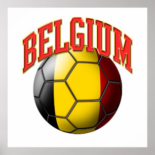 Flagge von Belgien-Fußball Poster