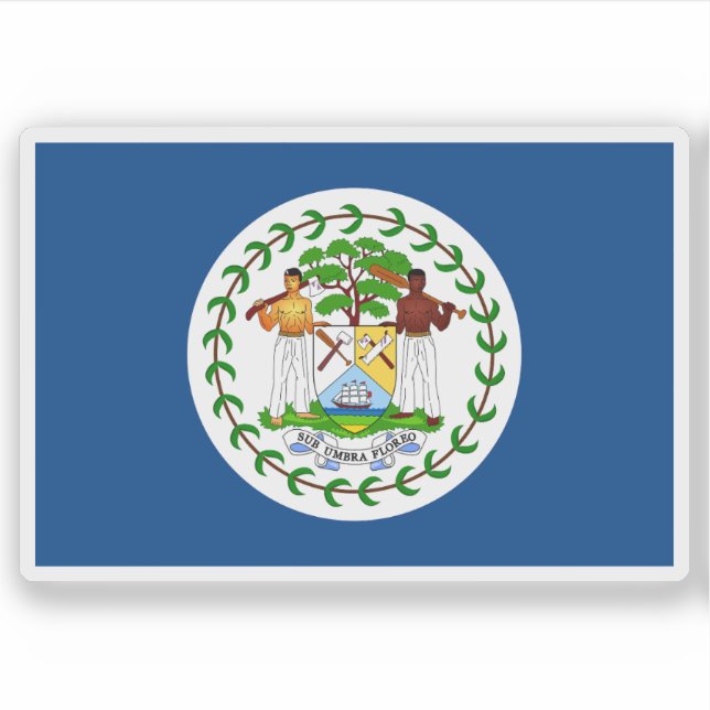 Flagge von Belize (1950-1981) Aufkleber (Vorderseite)