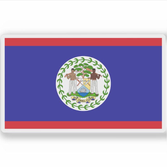 Flagge von Belize Aufkleber (Vorderseite)