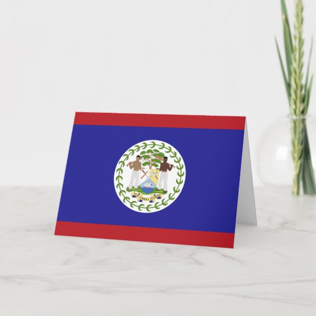 Flagge von Belize Dankeskarte (Vorderseite)