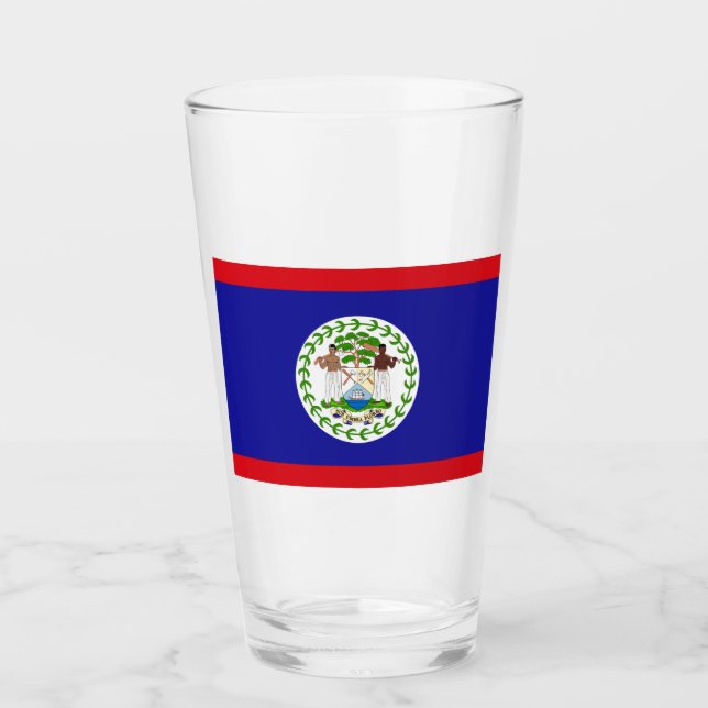 Flagge von Belize Glas (Vorderseite)