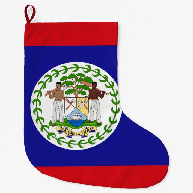 Flagge von Belize Großer Weihnachtsstrumpf (Vorderseite)