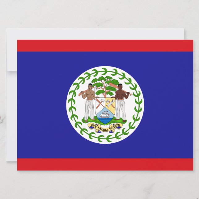 Flagge von Belize Karte (Vorderseite)