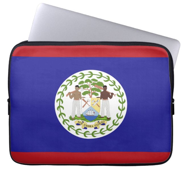 Flagge von Belize Laptopschutzhülle (Vorderseite)