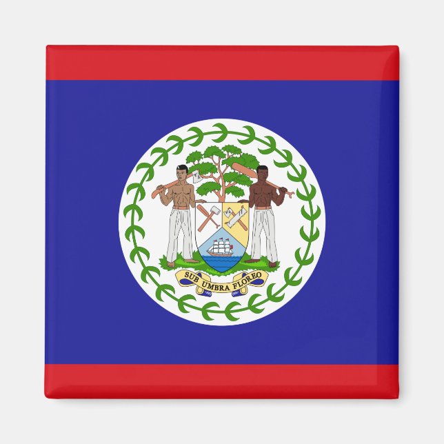 Flagge von Belize Magnet (Vorne)