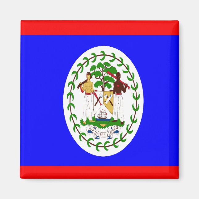 Flagge von Belize Magnet (Vorne)